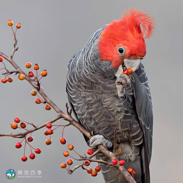 红冠凤头鹦鹉-9